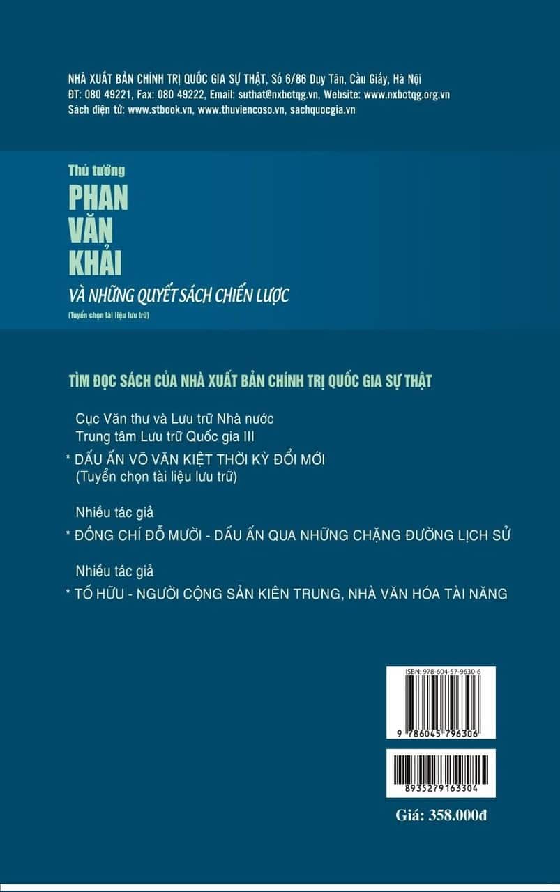Thủ tướng Phan Văn Khải và những quyết sách chiến lược (tuyển chọn tài liệu lưu trữ) (xuất bản lần thứ hai) - Ảnh 2