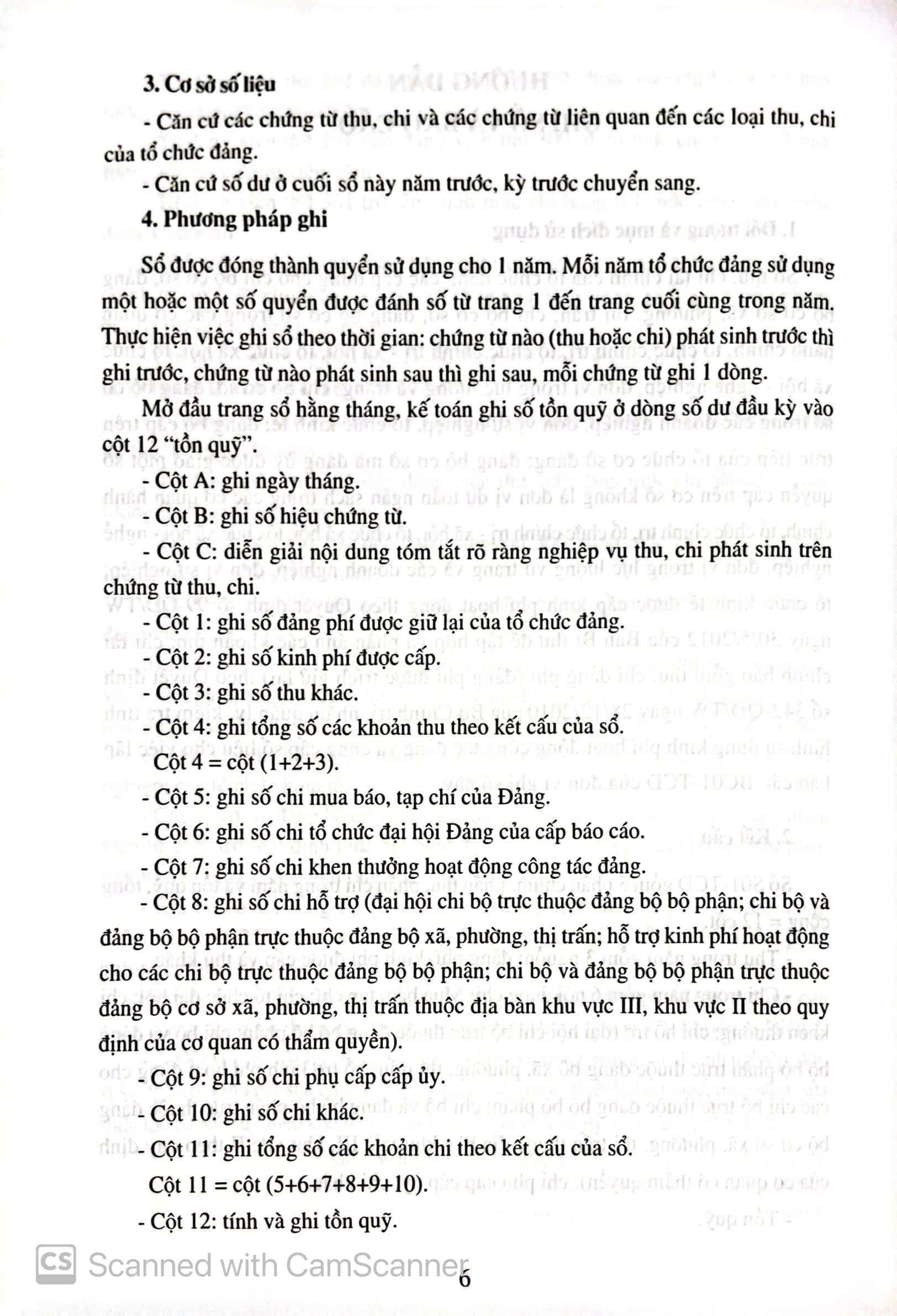 Sổ chi hoạt động công tác đảng - Ảnh 3