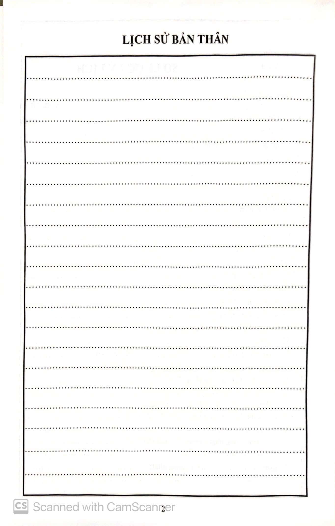 Lý lịch của người xin vào đảng (mẫu 2-KNĐ) - Ảnh 2