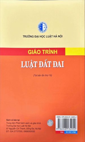 Alternative view of Giáo trình luật đất đai HN (Tái bản lần thứ 19)