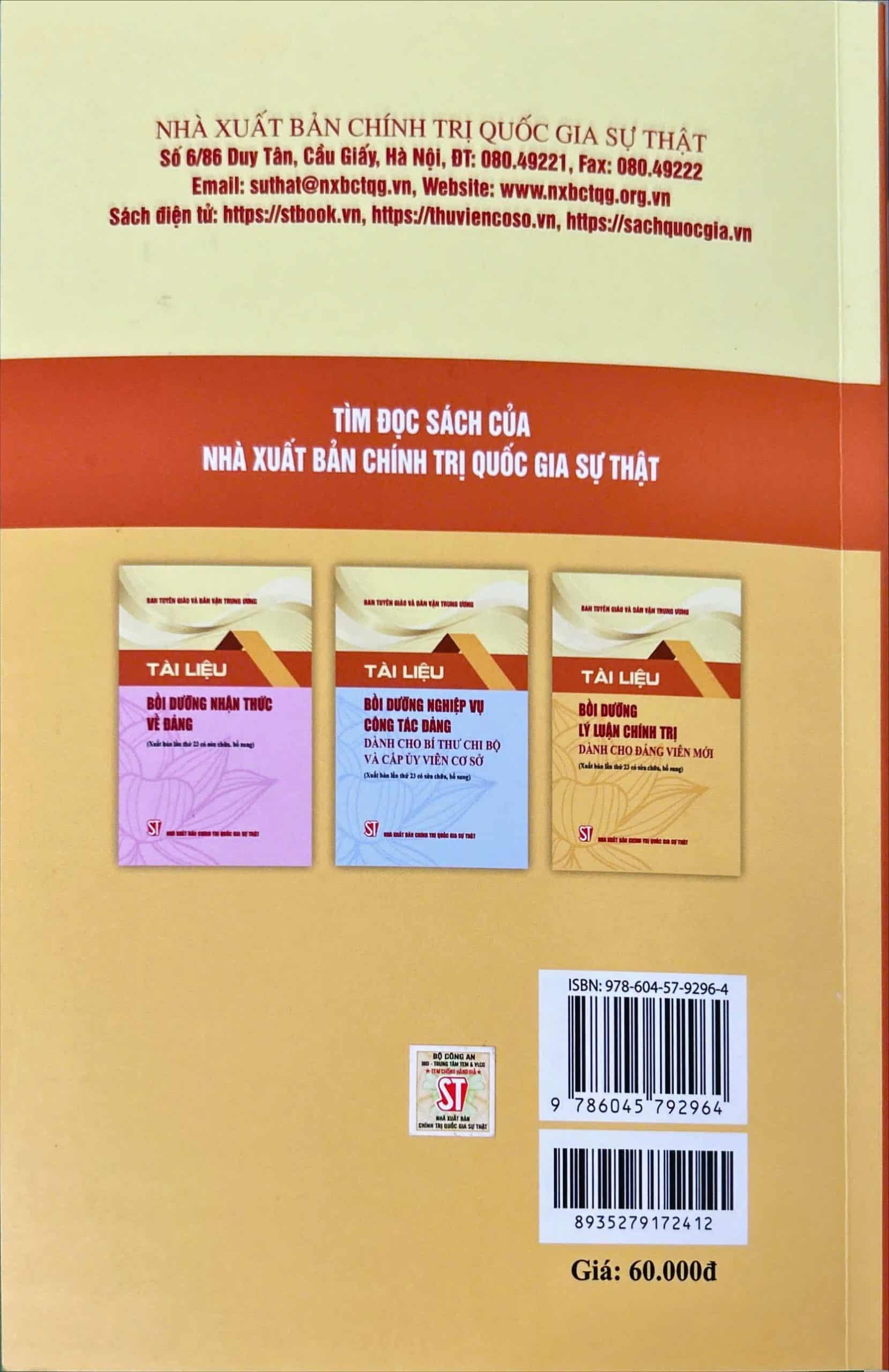 Tài liệu bồi dưỡng lý luận chính trị dành cho đảng viên mới (xuất bản lần thứ 23, có sửa chữa, bổ sung) - Ảnh 2