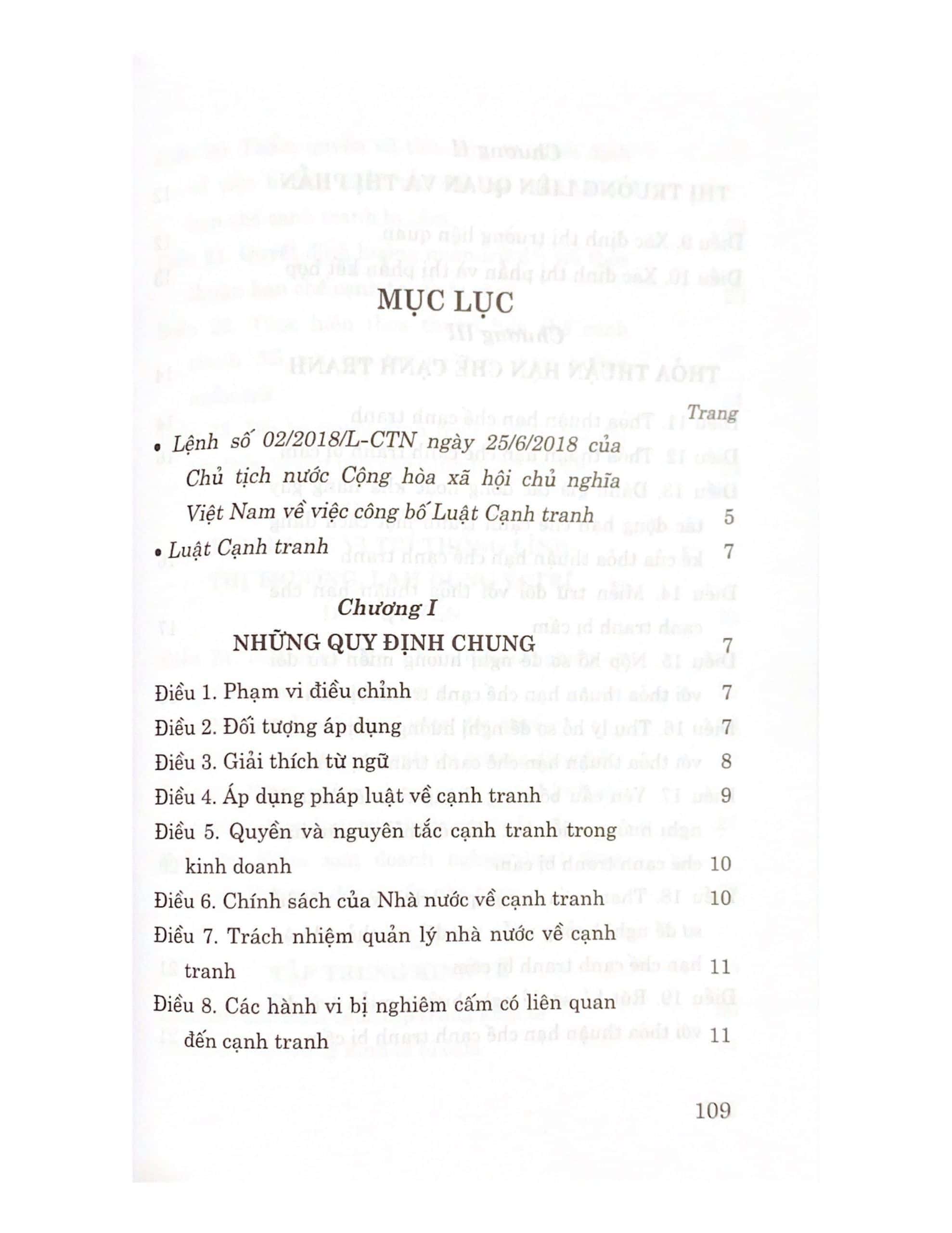 Luật Cạnh tranh (hiện hành)