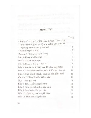 Luật hòa giải ở cơ sở (hiện hành)