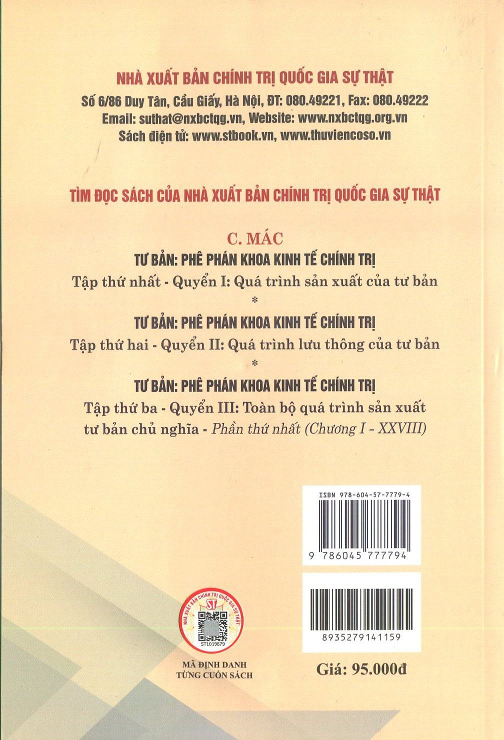 Vấn đề của kinh tế đương đại – góc nhìn từ tư bản luận T-H-T’ => H-T’-H’ (sách chuyên khảo)