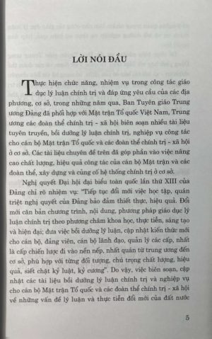 Tài liệu bồi dưỡng lý luận chính trị và nghiệp vụ cho cán bộ Hội Nông dân ở cơ sở