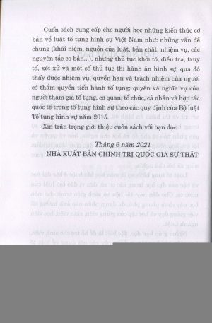 Tài liệu hướng dẫn môn học luật tố tụng hình sự Việt Nam