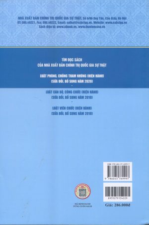 Phòng, chống tham nhũng trong hoạt động thanh tra ở Việt Nam (Tái bản có sửa chữa, bổ sung) (sách chuyên khảo)