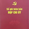 Sổ ghi biên bản họp chi ủy
