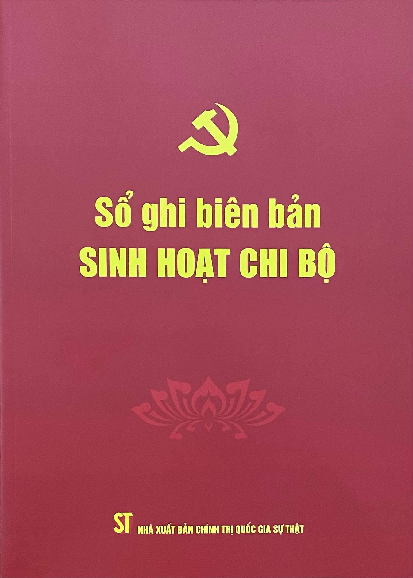 Sổ ghi biên bản sinh hoạt chi bộ