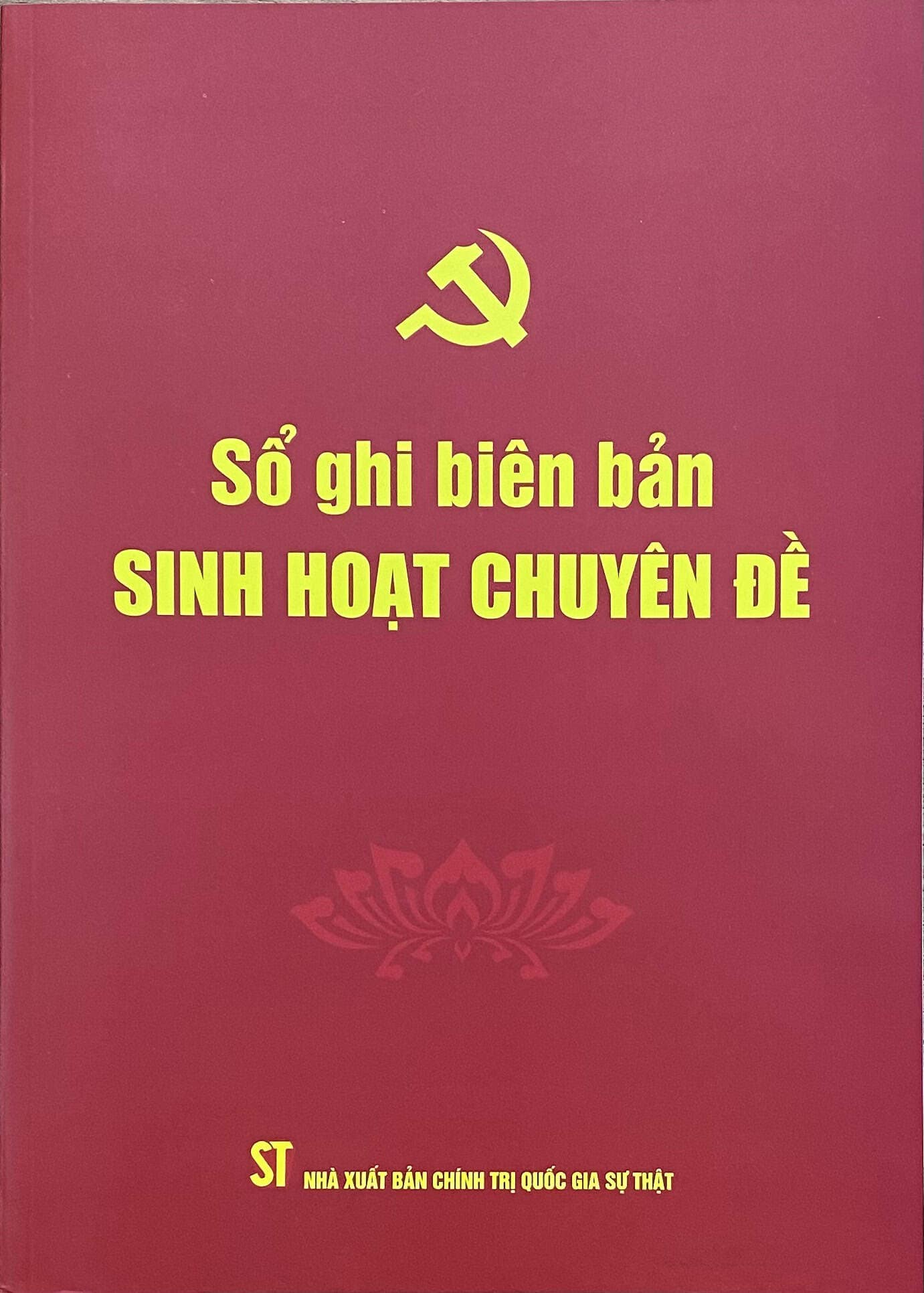 Sổ ghi biên bản sinh hoạt chuyên đề