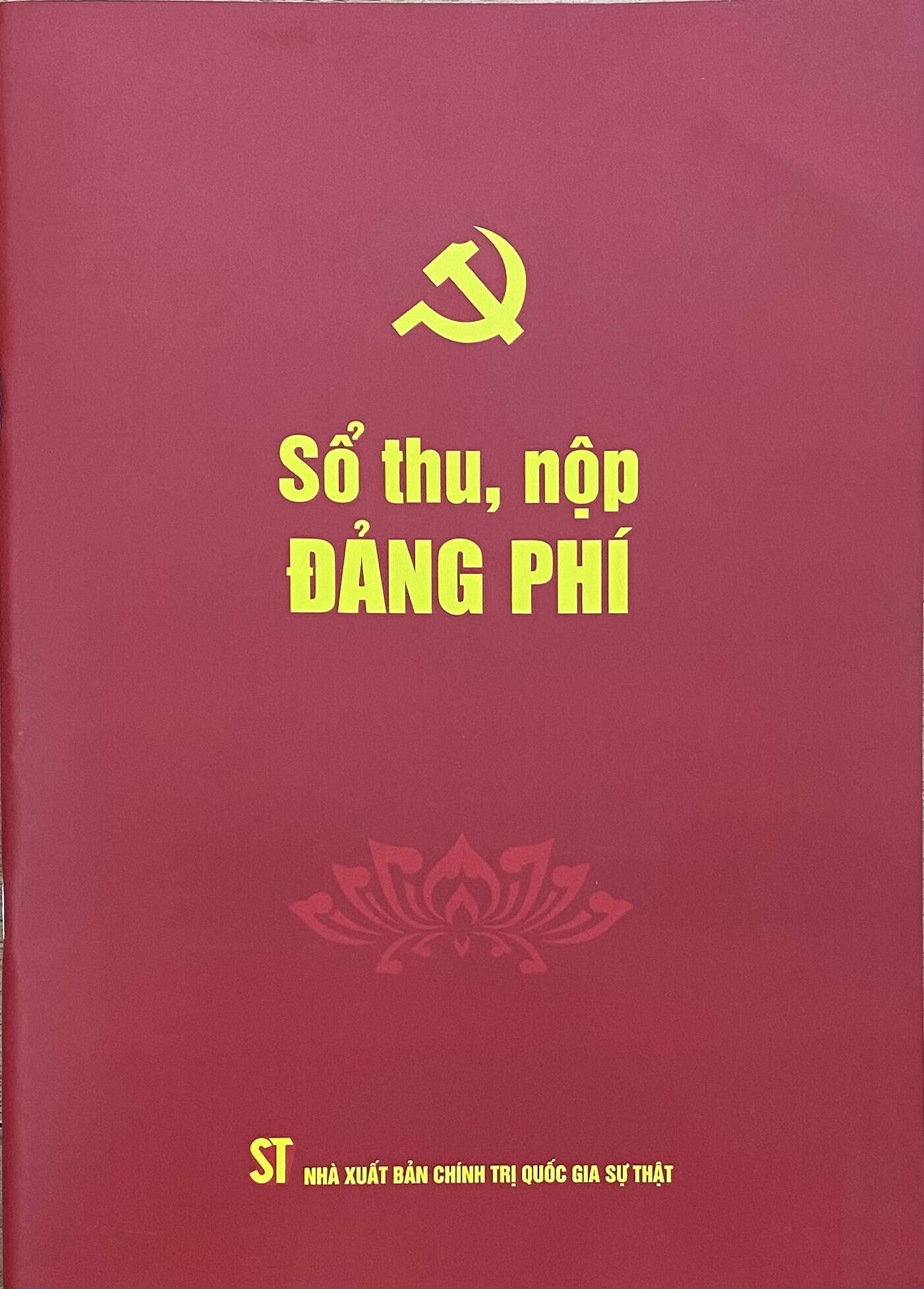 Sổ thu, nộp Đảng phí