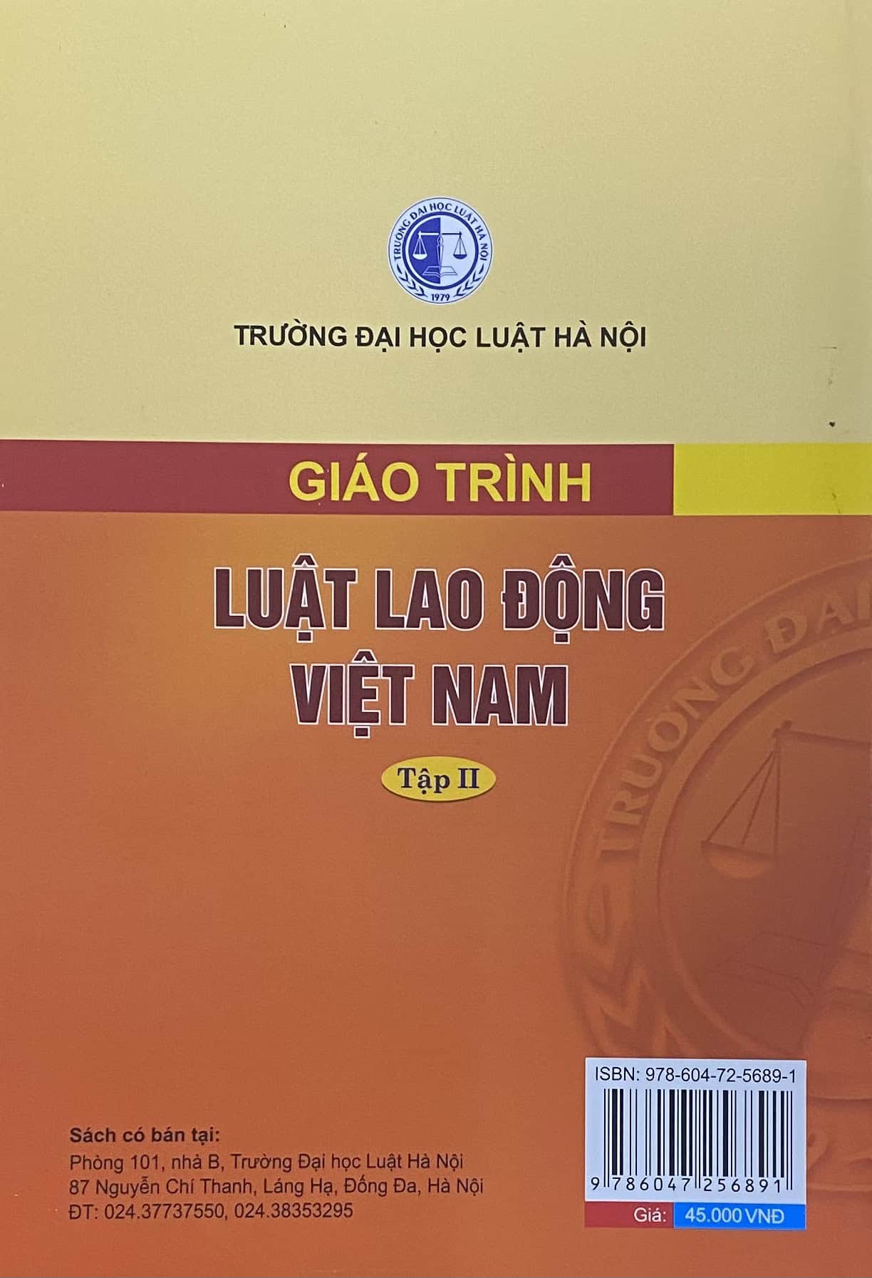 Giáo trình Luật Lao động Việt Nam (Tập II) (HN)