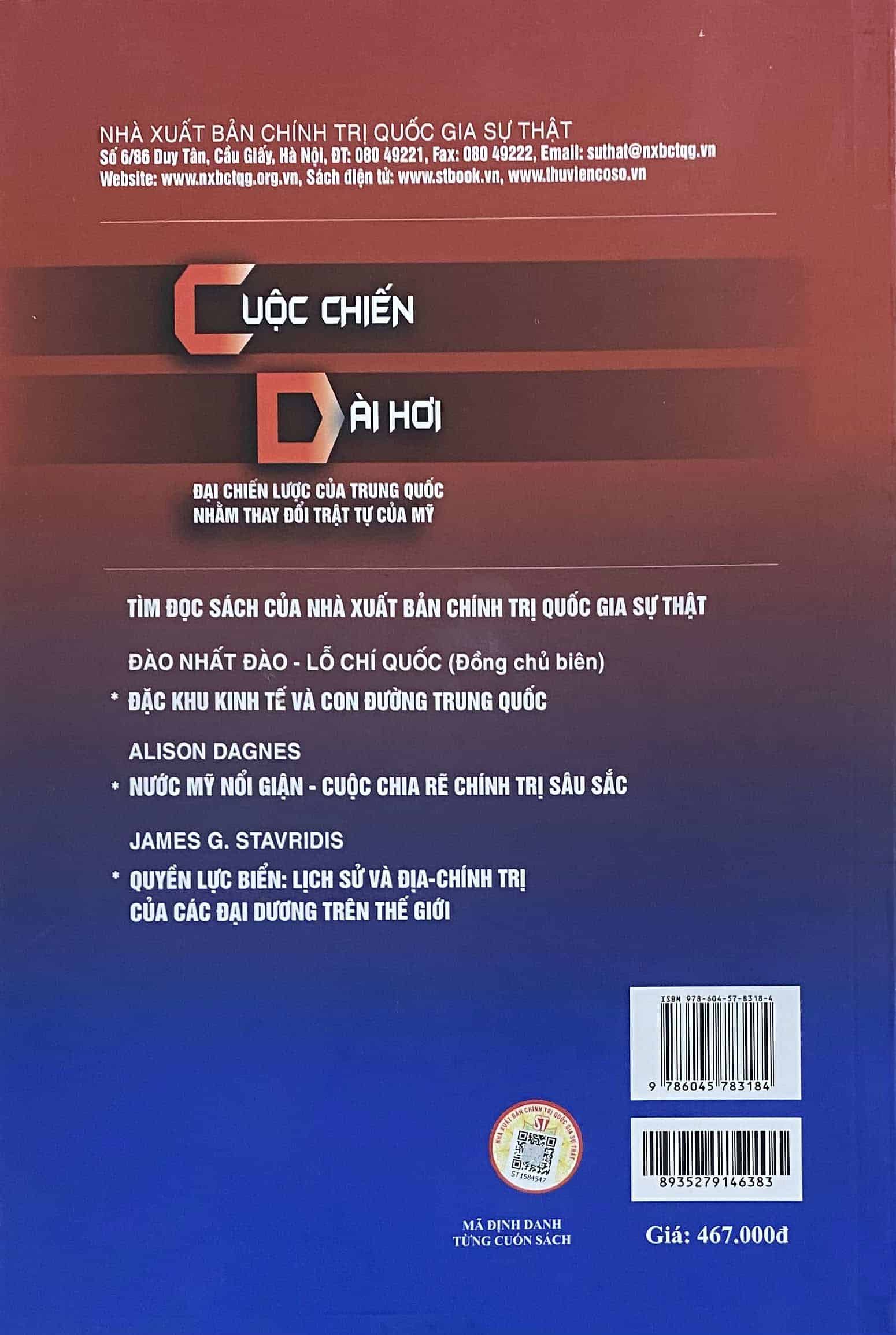 Cuộc chiến dài hơi – Đại chiến lược của Trung Quốc nhằm thay đổi trật tự của Mỹ (Sách tham khảo)