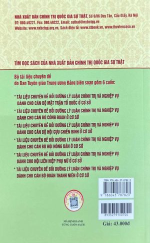 Tài liệu chuyên đề bồi dưỡng lý luận chính trị và nghiệp vụ dành cho cán bộ hội Cựu Chiến binh ở cơ sở