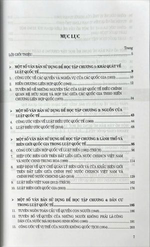 Tuyển tập văn bản sử dụng để học tập môn công pháp quốc tế