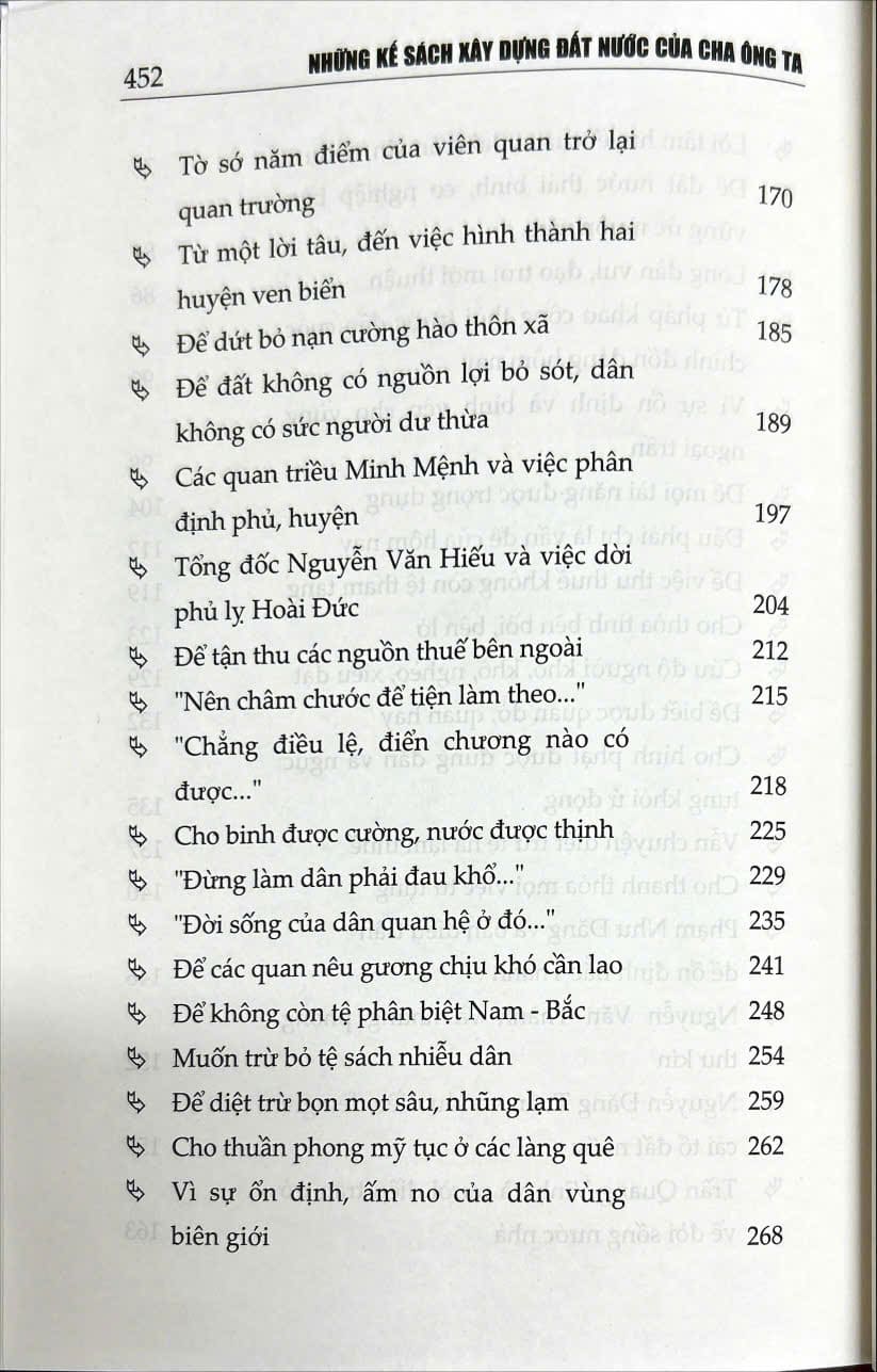 Những kế sách xây dựng đất nước của cha ông ta