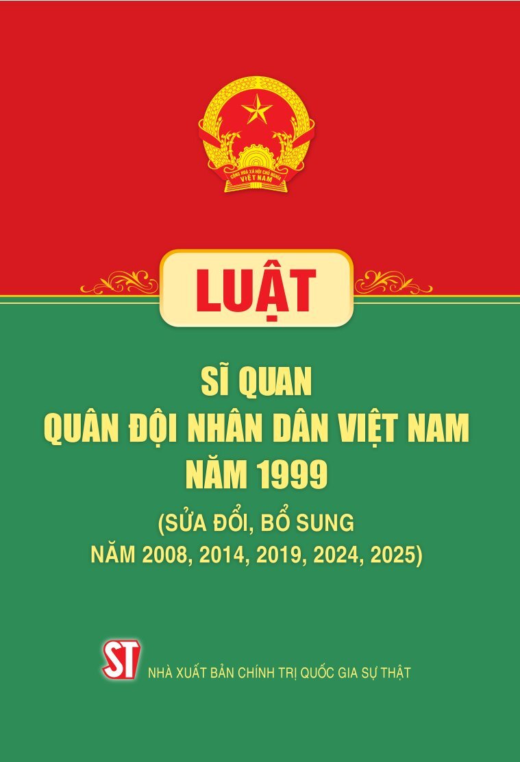 Luật Sĩ quan quân đội nhân dân Việt Nam năm 1999 (sửa  đổi, bổ sung năm 2008, 2014, 2019, 2024, 2025)